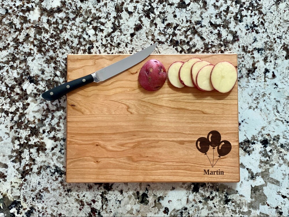 Balloons Cutting Board |  Birthday Charcuterie Board | Custom Serving Tray |