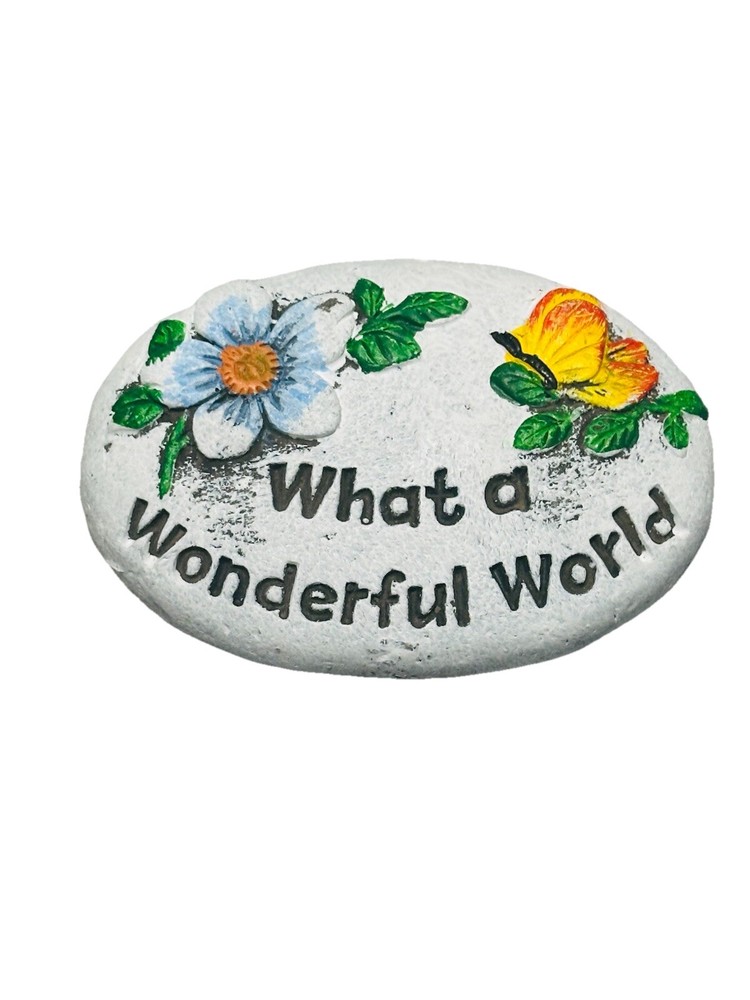 Decorative Concrete Stone Butterfly Garden Decor 3 Inch Floral Accent