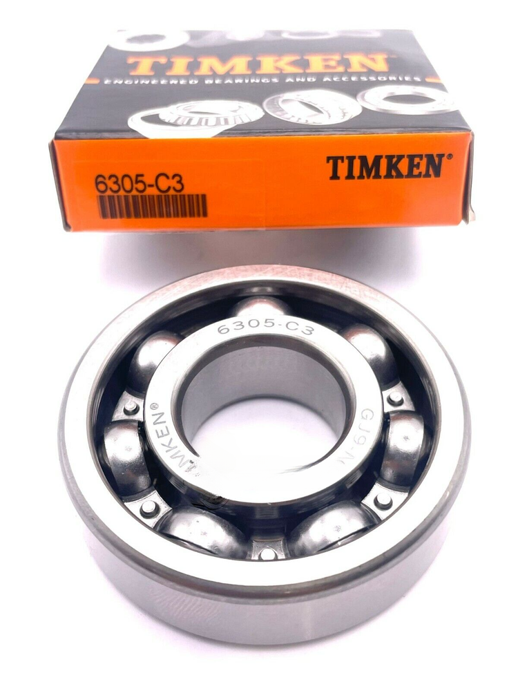 TIMKEN 6305 C3 Deep Groove Ball Bearing Open Unsealed 25x62x17mm