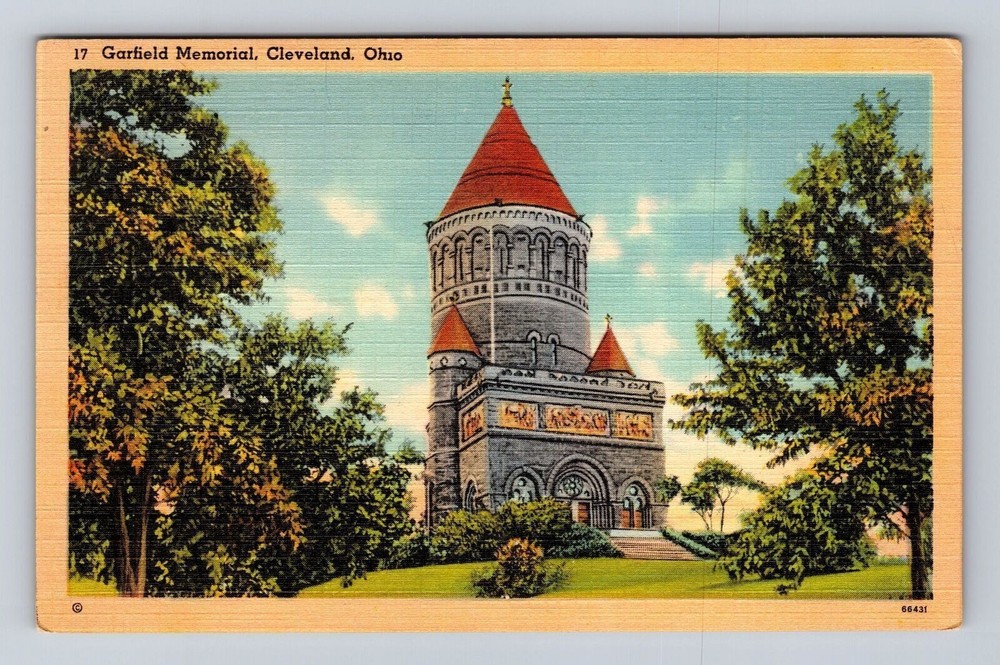 Cleveland OH-Ohio, Garfield Memorial, Antique, Vintage Souvenir Postcard