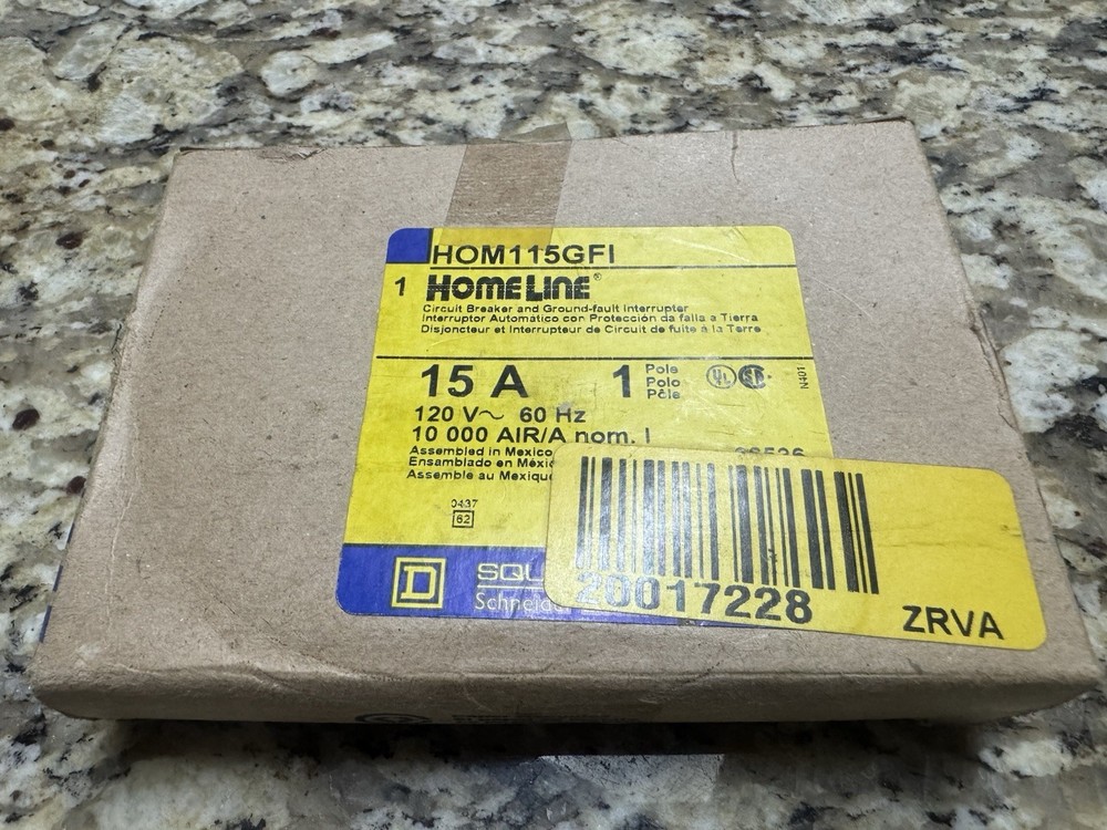 Square D HOM115GFI 15 A Miniature Circuit Breaker
