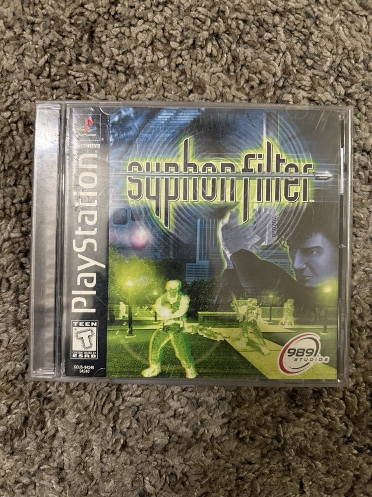 Syphon Filter PS1 Sony PlayStation 1 CIB Complete In Box Black Label Tested