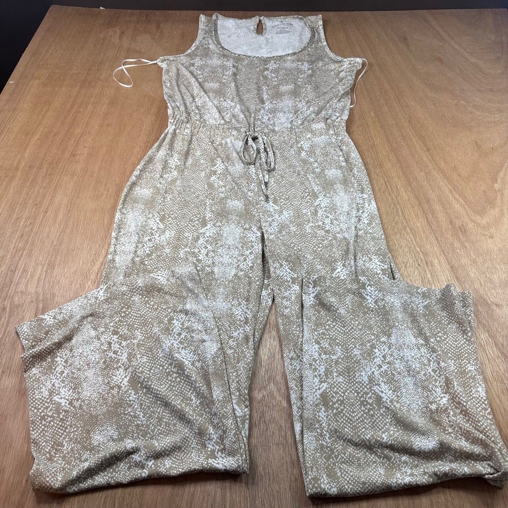 Juicy Couture Jumpsuit Medium Y2K Inspired Taupe Wide Leg Layering