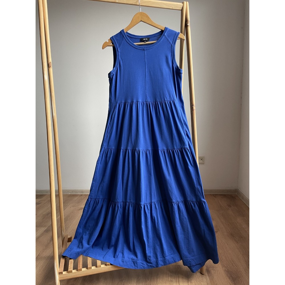 Me+Em Sleeveless Tiered Slub Maxi Dress Size UK 10/US 6/ EUR 38