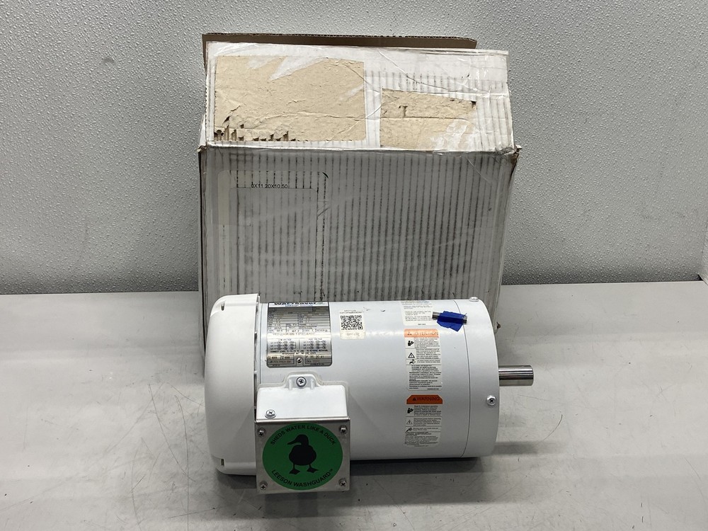 Leeson 122180.00 Washdown Motor 1.5HP 3Ph 1750RPM 208-230/460V C145T17WC42A