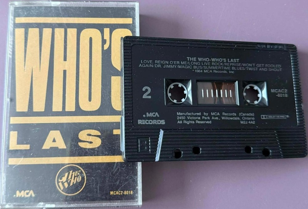 The Who - Who's Last Cassette Tape VG+ C29