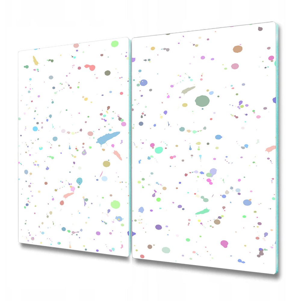 Glass Surface Protector Worktop saver Paint splatter Colourful for Pale Colours