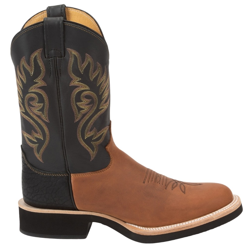Justin Boots Paluxy Embroidered Round Toe Cowboy Boots for Men in Brown - Style 5008