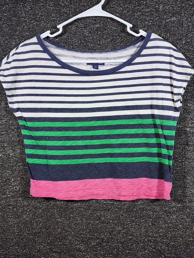 American Eagle Outfitters Tee Shirt Cropped Top Striped Size XS/TP