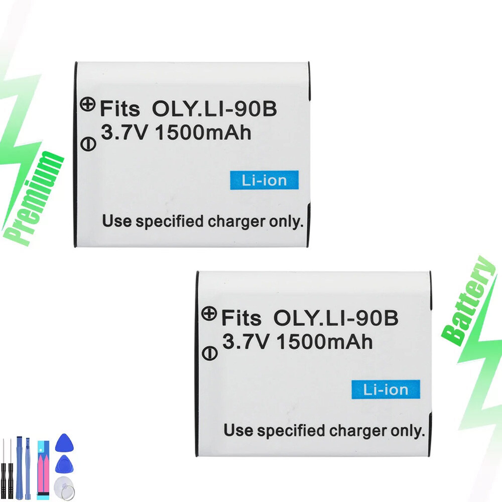 2X LI-90B Battery for Olymp  Styl  SP-100 IHS SP-100EE TG-1 TG-1 iHS TG-2 iHS