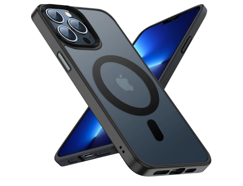 Mgnaooi Magnetic Case for iPhone 13 Pro Case MIL-Grade Drop Tested MagSafe Black