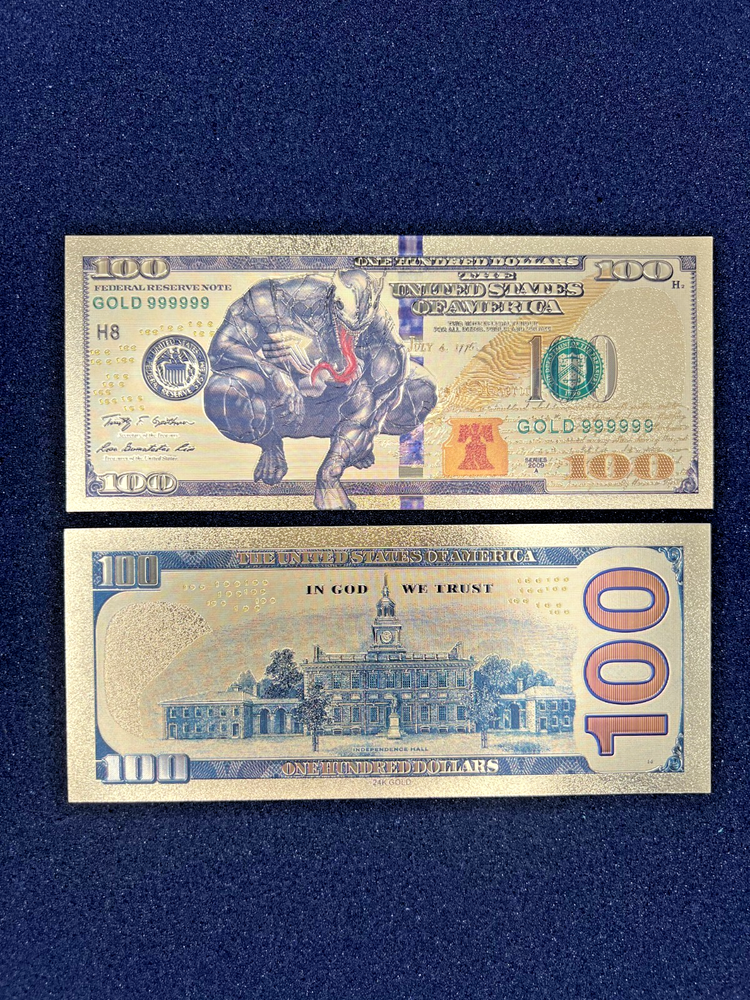 Venom - 24k Gold Foil Banknote - Super Hero Tv Show/Movie Character
