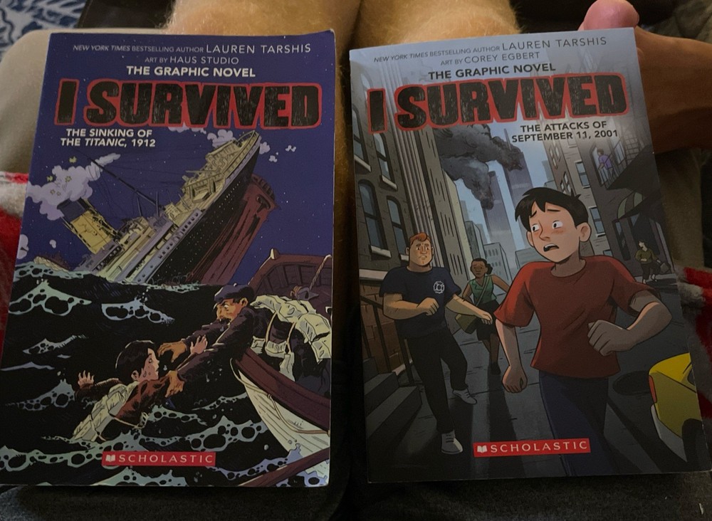 Lot of 2 I Survived Graphic Novels- Titanic, September 11th Attacks 911