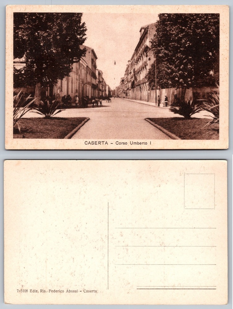 Caserta Corso Umberto I Street View Italy Postcard
