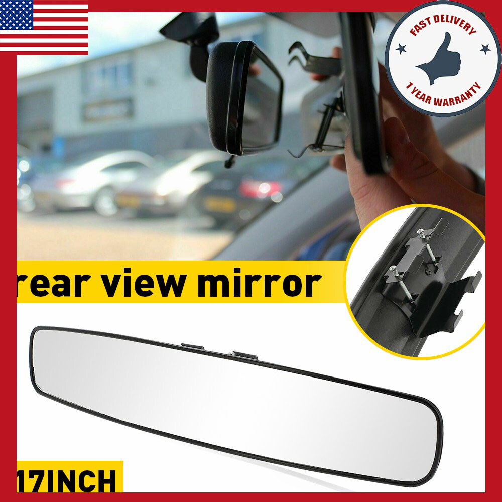 Universal Inside Interior Wide Angle Convex 17 Inch Rearview View Rear Mirror