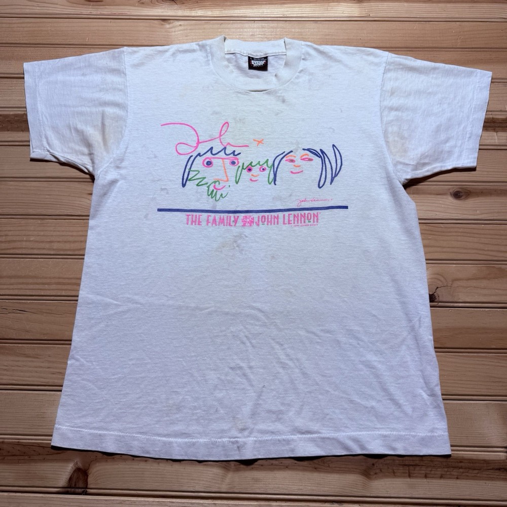 Vintage John Lennon And The Family Yoko Ono Abstract Art Shirt Size Large