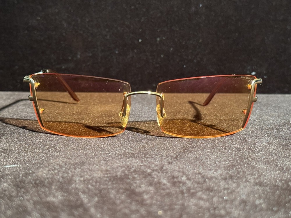 Fendi FS263  Rimless Luxury Sunglasses 135 Made in Italy Golden Glimmer