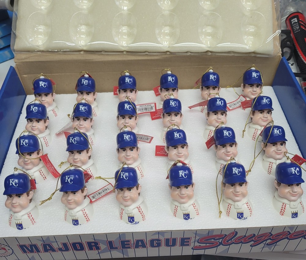MLB Kansas City Royals MAJOR LEAGUE SLUGGERS BASEBALL CAP PLAYER Ornaments