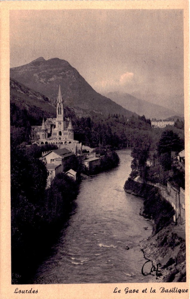 Lourdes, Le Gave, Basilique, CIE DES ARTS PHOTOMÉ Postcard
