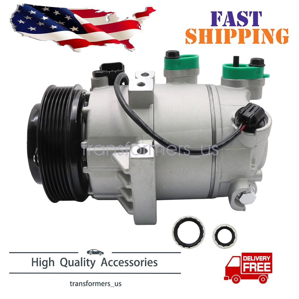 A/C Compressor w/ 6-Groove & VSE14 Style For Kia Forte 2022 2023 2024 L4 2.0L