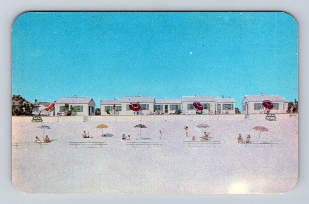 Daytona Beach FL-Florida, South Seas Cottages Advertising, Vintage Postcard