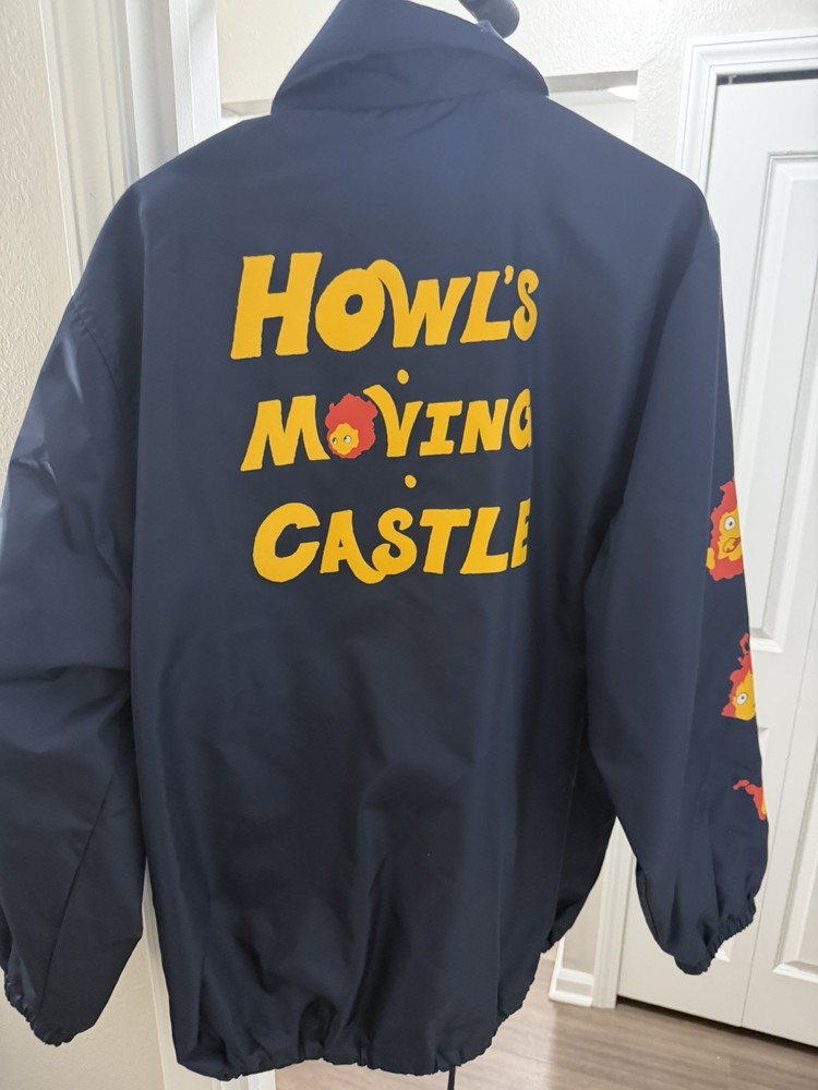 Howl's Moving Castle x RUSSELL ATHLETIC Jacket XL Calcifer Studio Ghibli Used