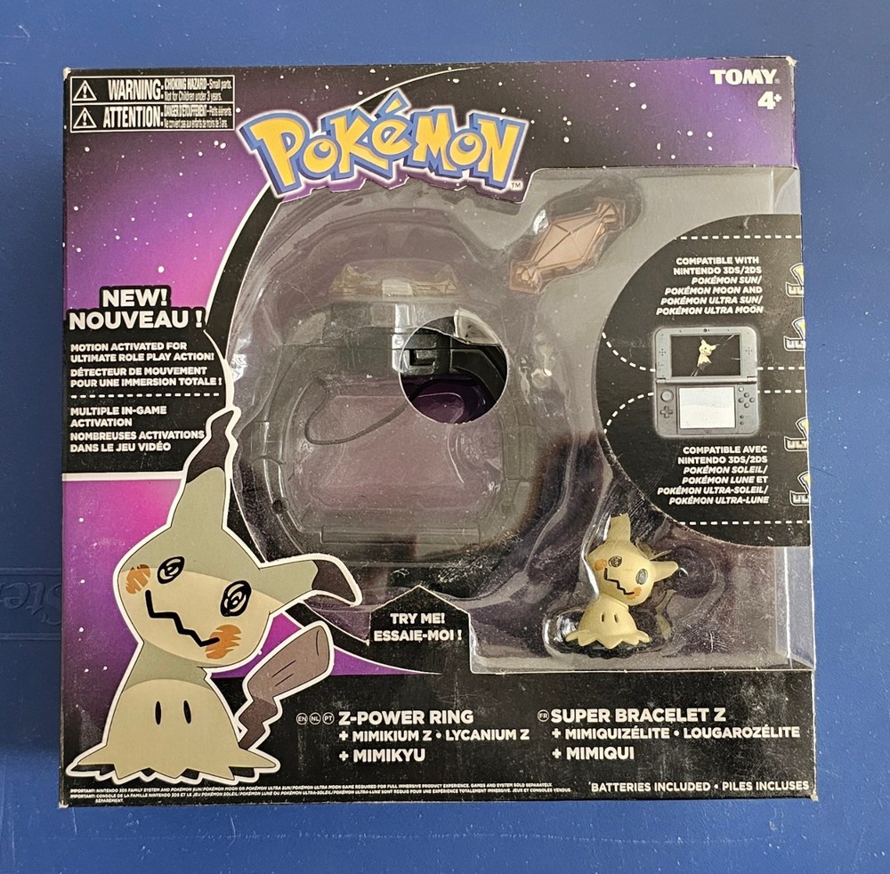 Pokemon Sun / Moon & Ultra Sun/Moon Nintendo 3DS Z-Power Ring Feat. Mimikyu NIB