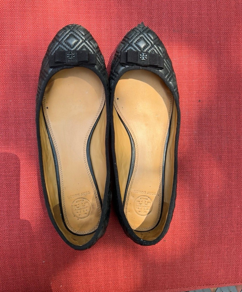 Tory Burch Reva Women's Size 8.5M Patent Leather Ballet Flat Comfort Shoes
