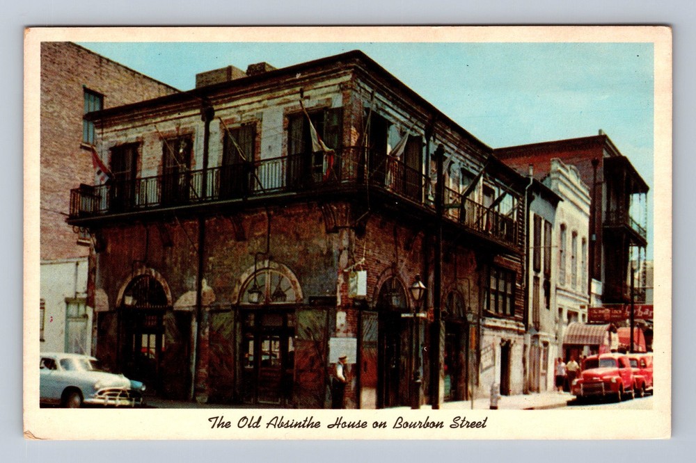 New Orleans LA-Louisiana The Absinthe House Bourbon Street Vintage Postcard-image