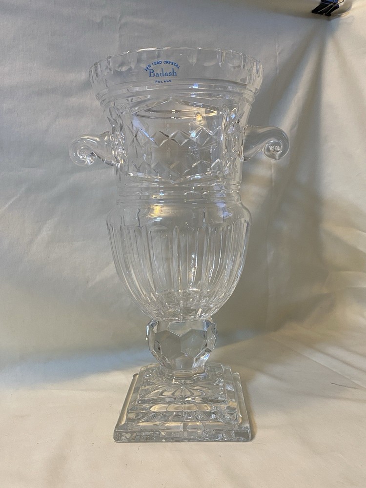 Badash Crystal Trophy Vase Handcut 24% Lead Crystal New In Box