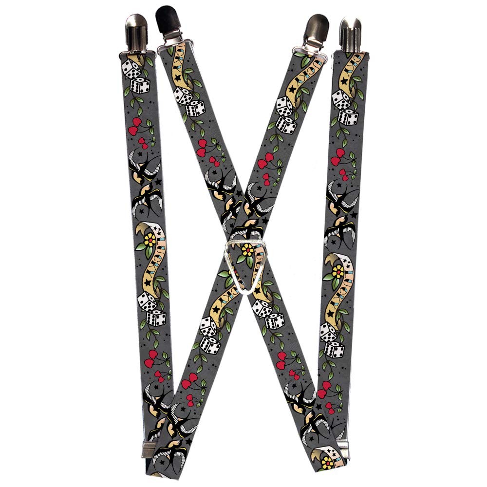 `Suspenders - 1.0`` - Lucky Gray` ACC NEWAnother great item from Rarewaves USA | Free delivery!