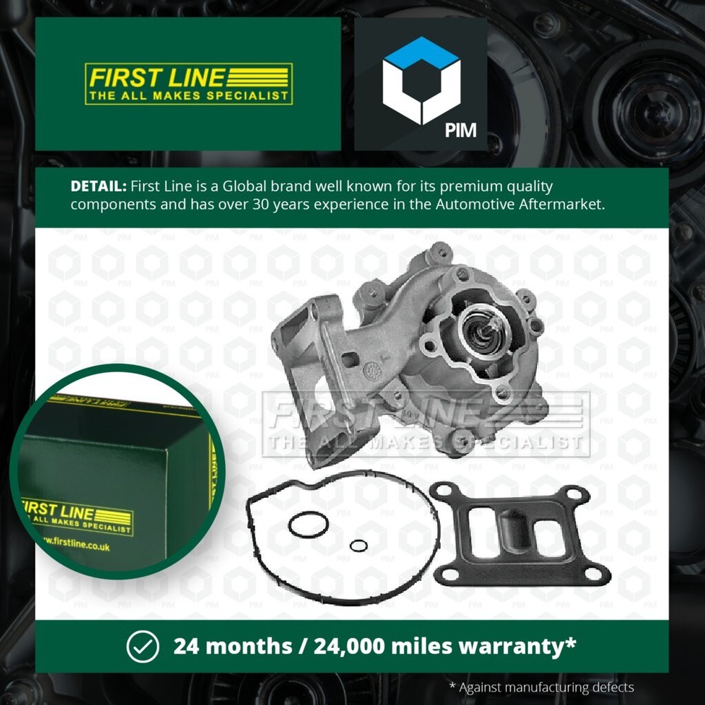 Water Pump fits FORD TRANSIT TDCi 2.0D 00 to 06 Coolant Firstline 1347102S New