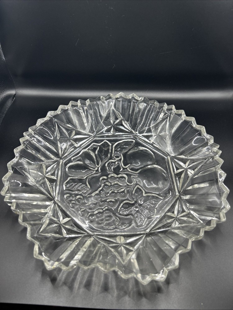 Vintage Federal Glass Pioneer Pressed Fruit 11