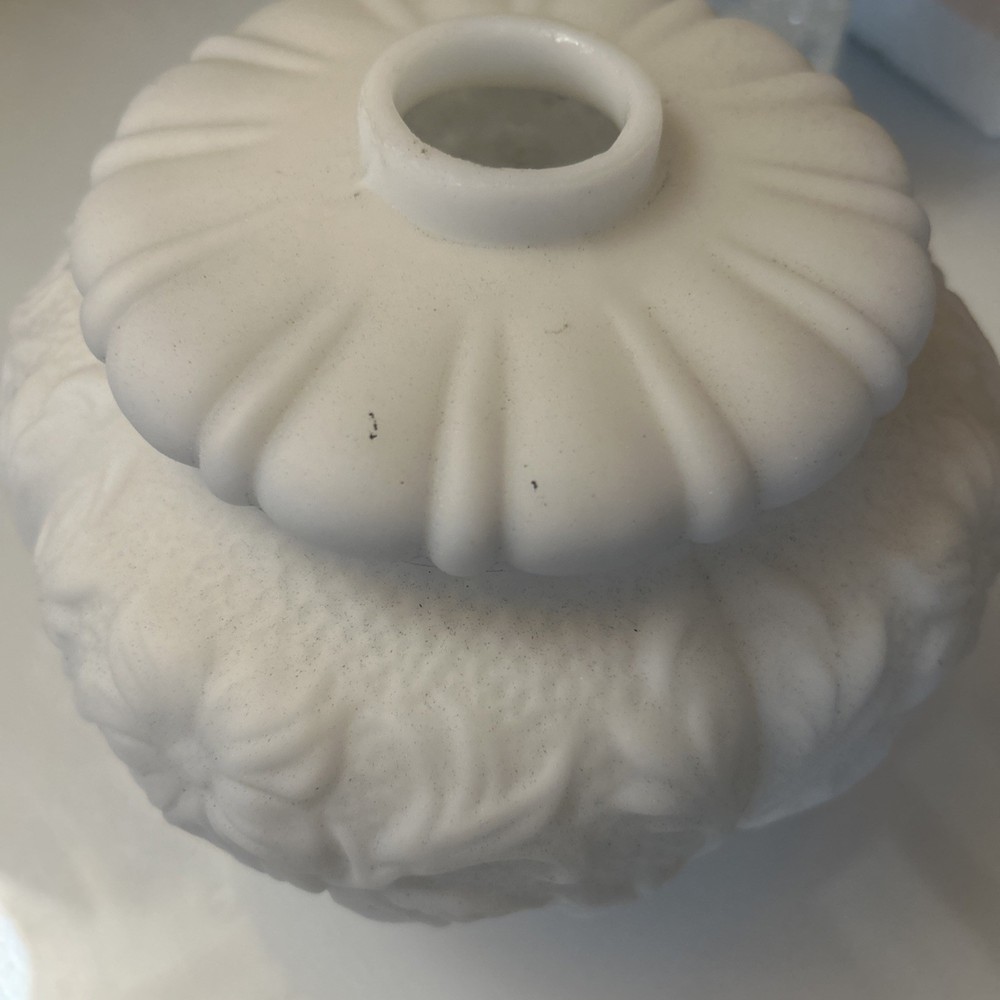 Vintage lamp shade  frosted glass