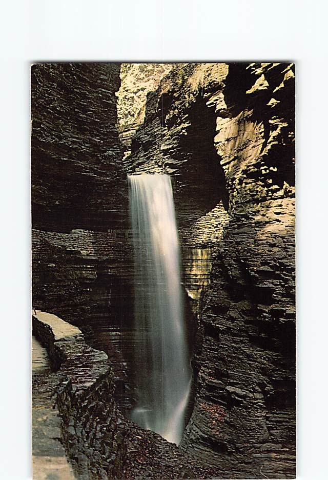 Postcard Cavern Cascade Watkins Glen New York USA
