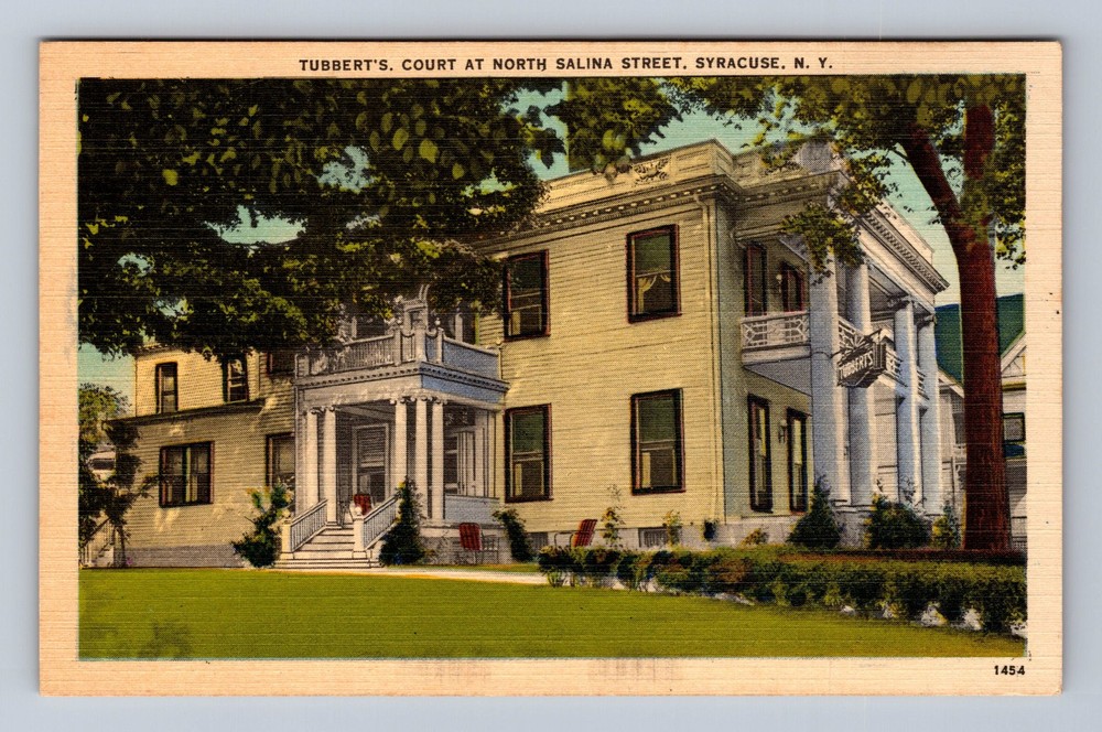 Syracuse NY-New York Tubbert's Court At North Salina Street Vintage Postcard