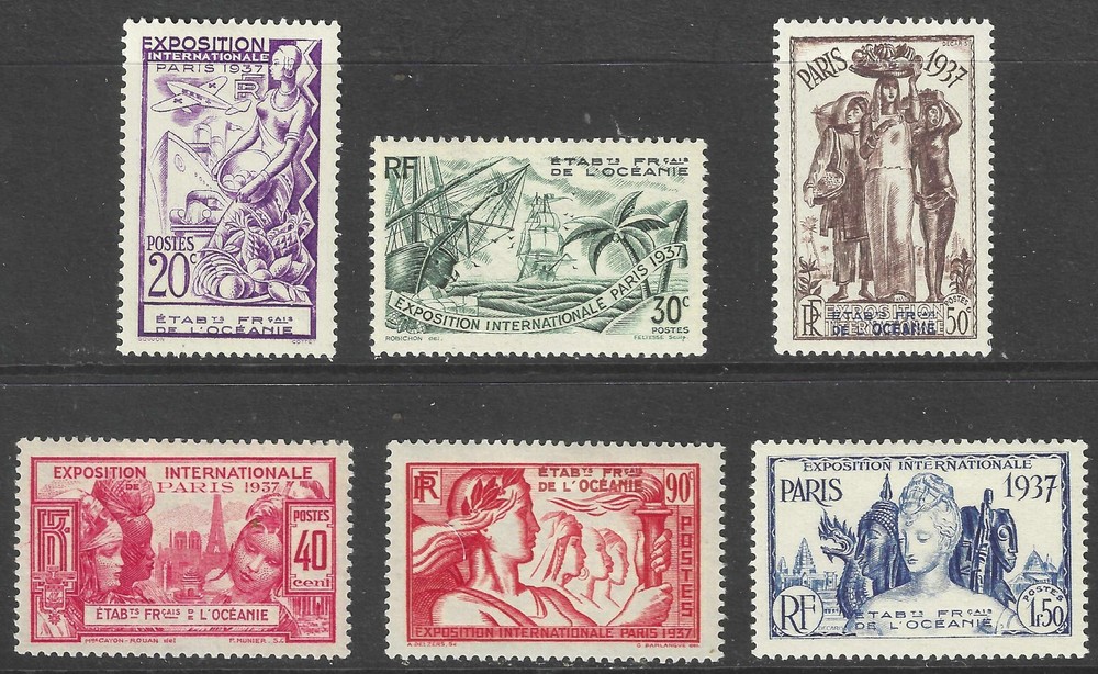 French Polynesia # 117 - 122 MLH Fresh & Flawless Cmplt Set! ('26 SCV $24) a