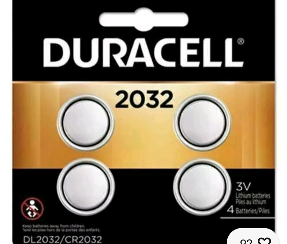 4 Duracell 2032 3v Coin Lithium Battery