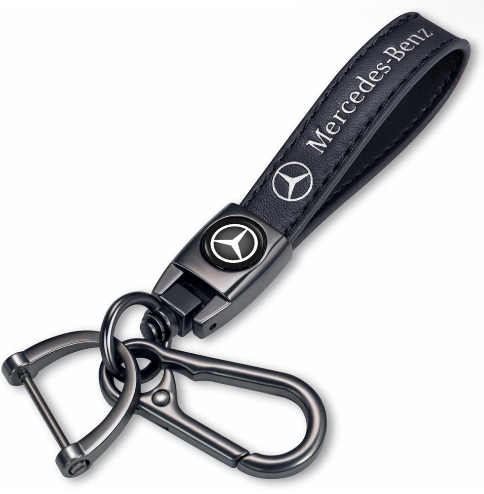 Genuine Leather Car Keychain for Mercedes- Benz S Class C Class G Class