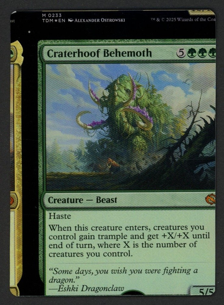 ***FOIL Craterhoof Behemoth NFC Miscut*** MTG Tarkir Dragonstorm Kid Icarus