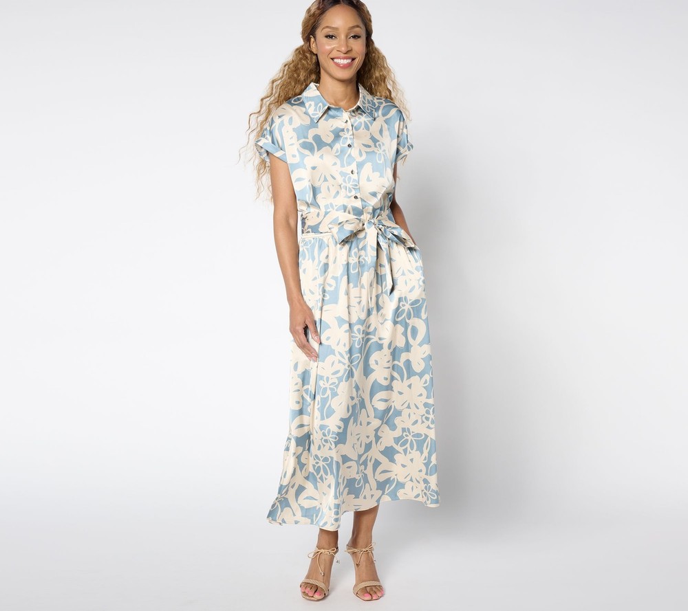 Susan Graver Women's Petite Dress 2XP Pet Printed Stretch Multi-colored A679455
