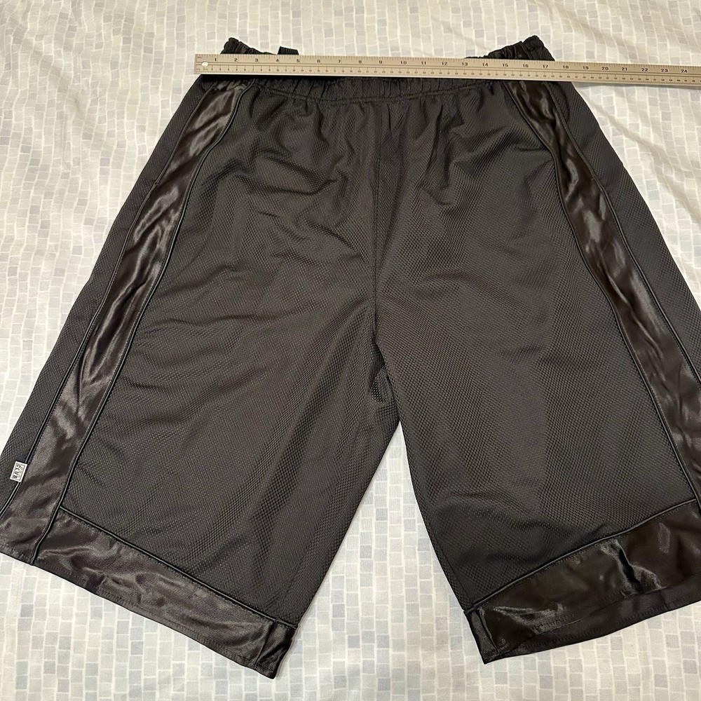 Pro Club Men's XL Heavyweight Mesh Basketball Shorts Black Loose Fit
