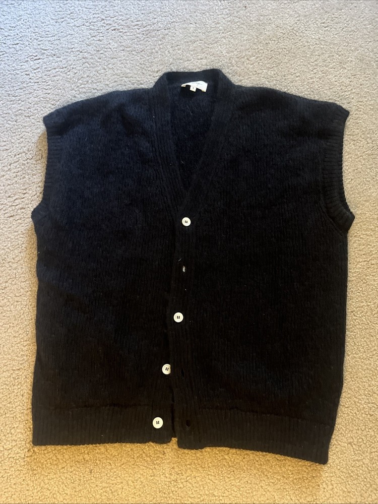Second/Layer Mohair Knit Cardigan Size S Black