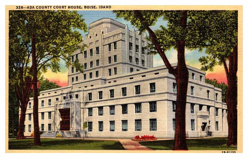 Postcard COURT HOUSE SCENE Boise Idaho ID m/09 AQ6637