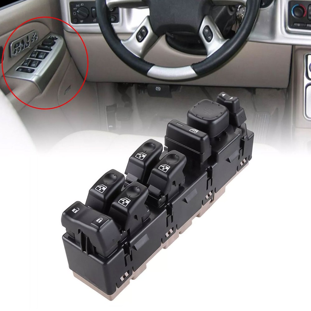 03-07 Chevy Cadillac Left Front Power Window Switch 15883320