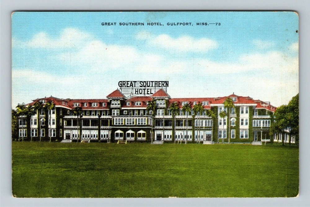 Gulfport MS-Mississippi, Great Southern Hotel, Outside, Vintage Postcard