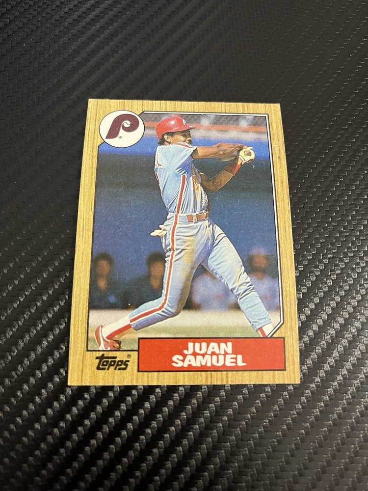 1987 Topps Philadelphia Phillies Baseball Card #255 Juan Samuel