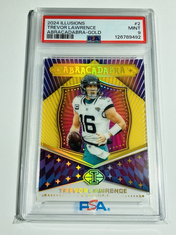 2024 Panini Illusions Abracadabra Trevor Lawrence #2 Gold /25 PSA MINT 9 Jaguars-image