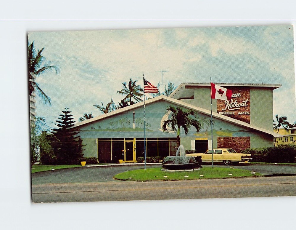 Postcard Ocean Retreat Motel & Resort Pompano Beach Florida USA
