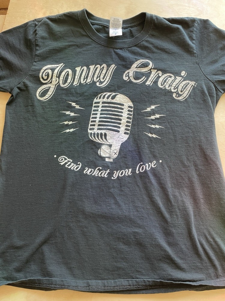 Jonny Craig T Shirt Black Graphic Tee Microphone Music Band Size M